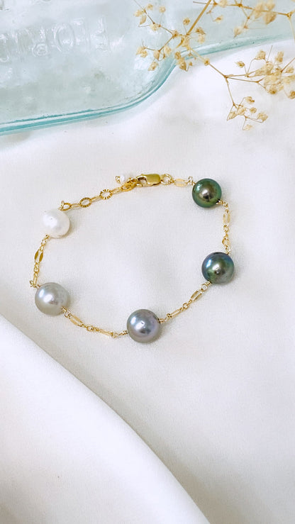 Tahitian Tin Cup pearl bracelet