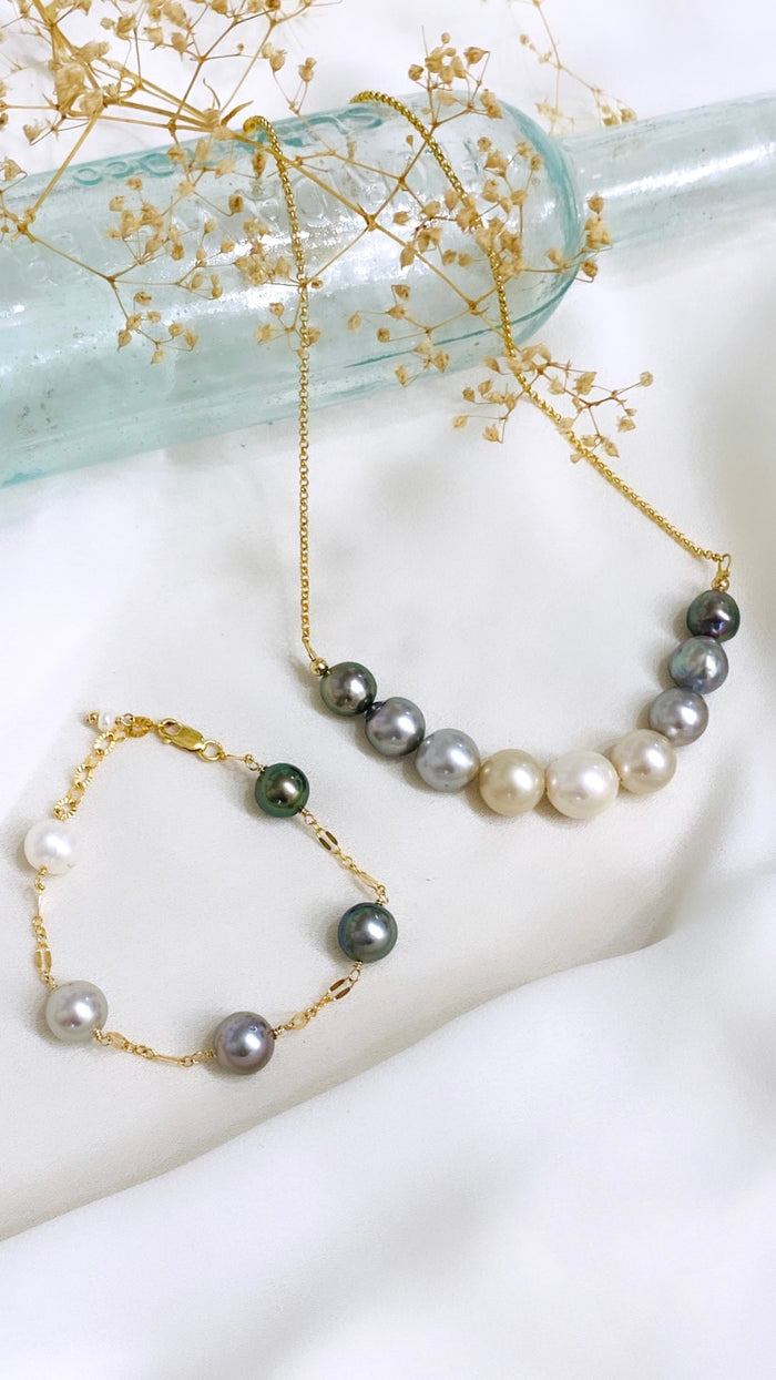 Tahitian Tin Cup pearl bracelet