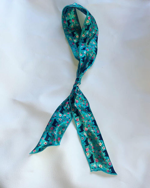 Teal Floral Steer