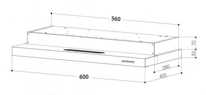 TH678TL 60CM SLIMLINE HOOD