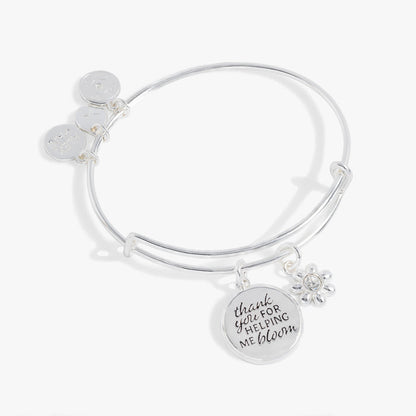 Thank You For Helping Me Bloom' Charm Bangle