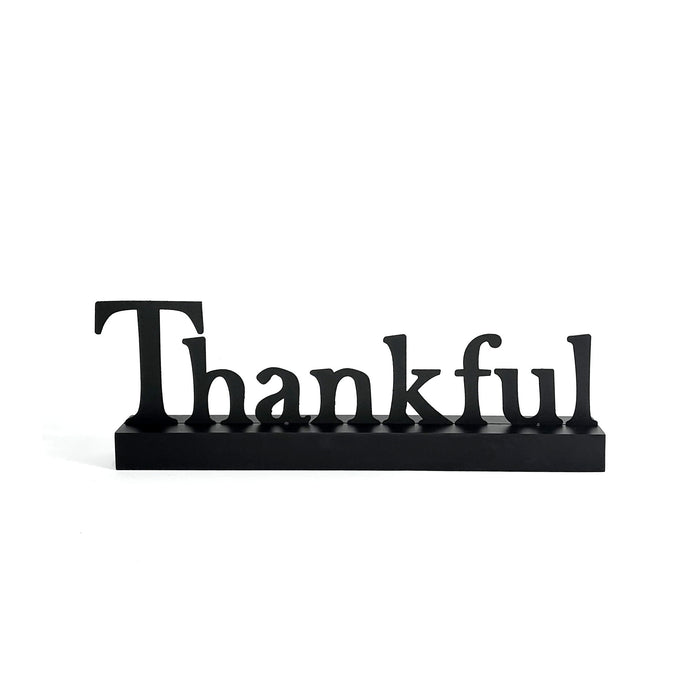 Thankful Magnetic Word w/ Wood Base
