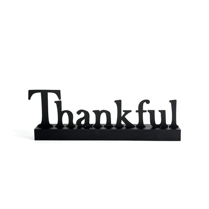 Thankful Magnetic Word w/ Wood Base