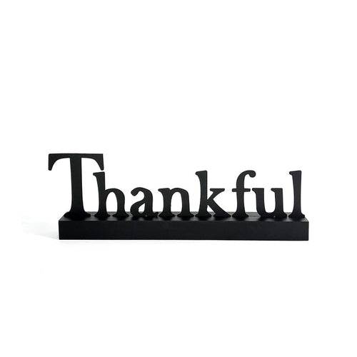Thankful Magnetic Word w/ Wood Base