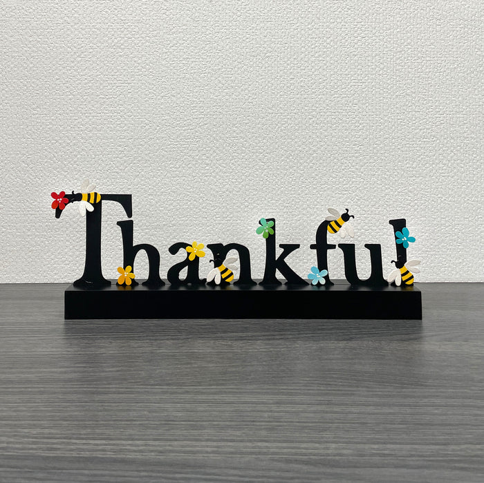 Thankful Magnetic Word w/ Wood Base