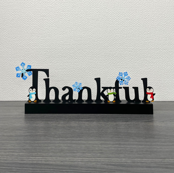 Thankful Magnetic Word w/ Wood Base