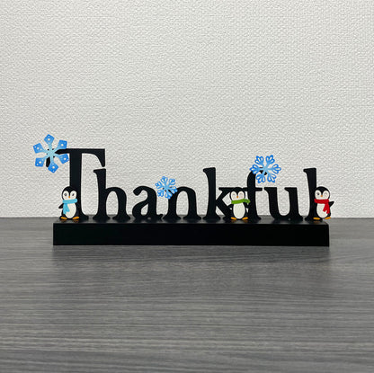 Thankful Magnetic Word w/ Wood Base