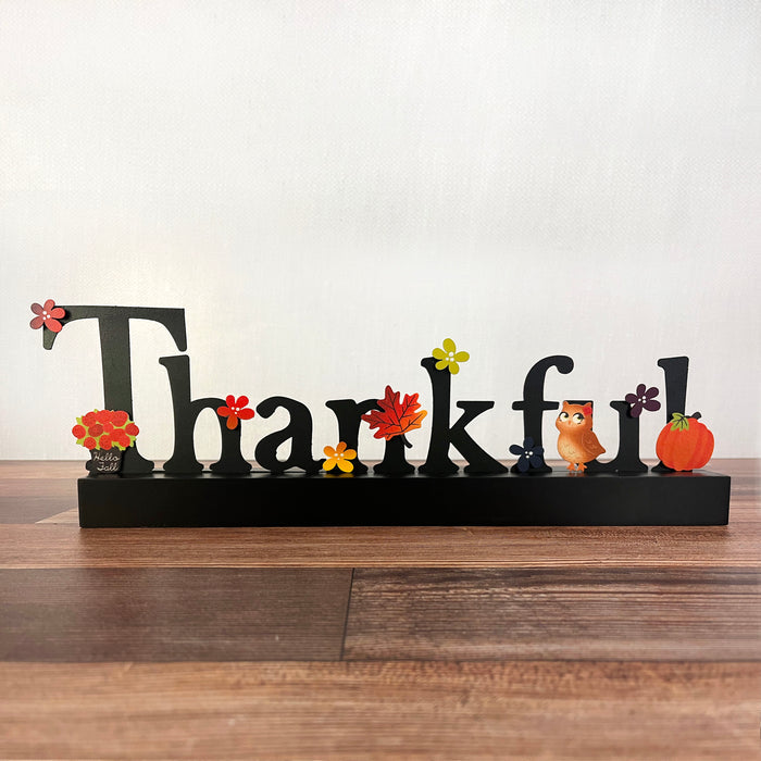 Thankful Magnetic Word w/ Wood Base