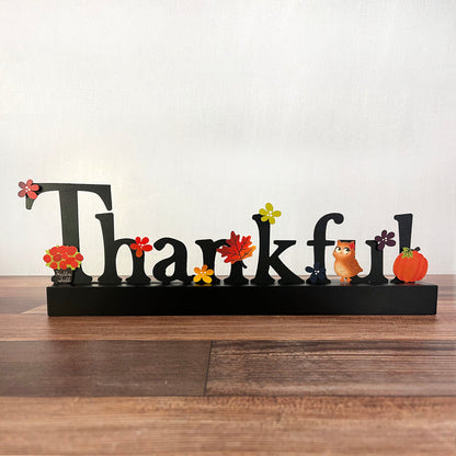 Thankful Magnetic Word w/ Wood Base
