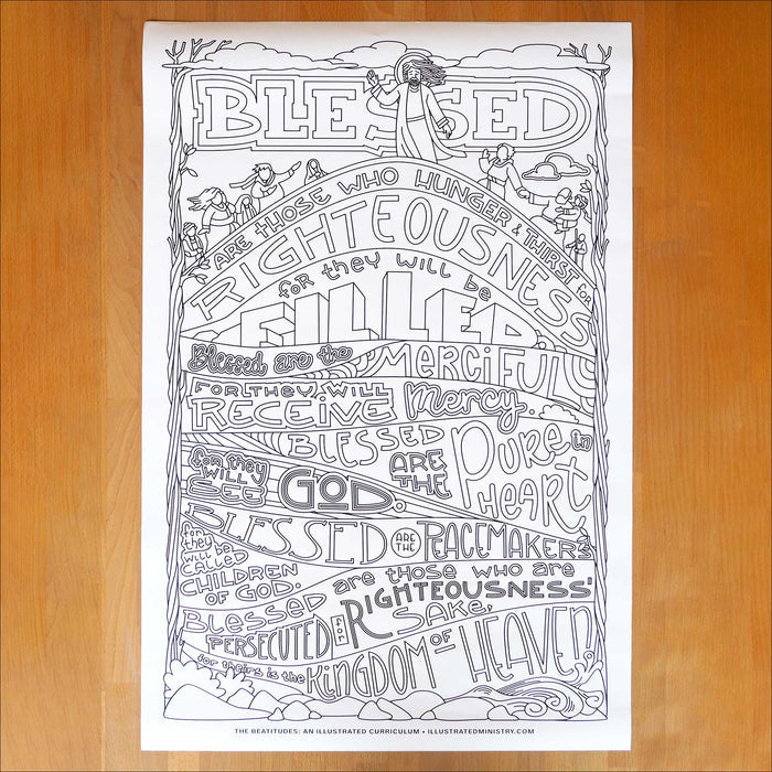 The Beatitudes Coloring Posters