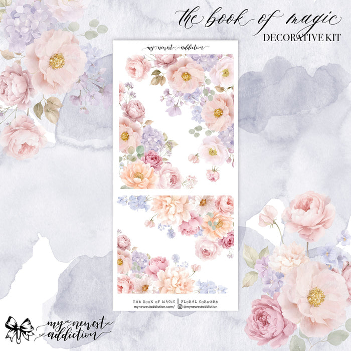 Floral Corners and Edges (NOT FOILED) / Premium Matte