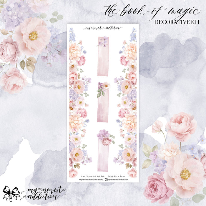 Floral Washi (NOT FOILED) / Premium Matte