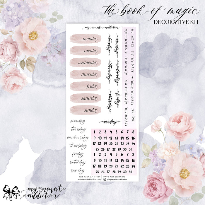 Days and Numbers (NOT FOILED) / Premium Matte