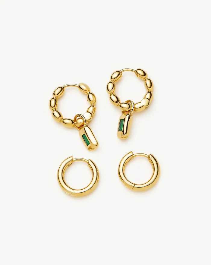 The Destination Hoop Set | 18k Gold Plated Earrings Missoma