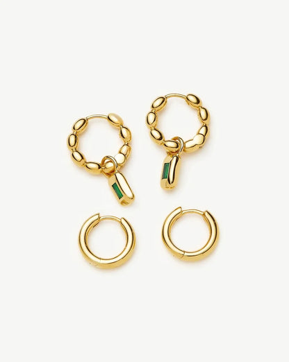 The Destination Hoop Set | 18k Gold Plated Earrings Missoma