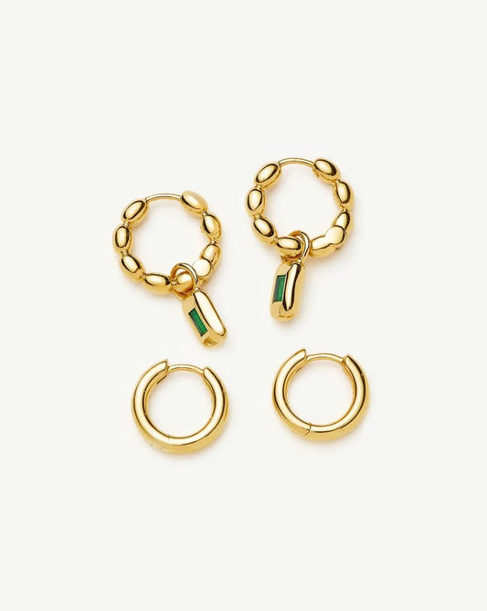 The Destination Hoop Set | 18k Gold Plated Earrings Missoma