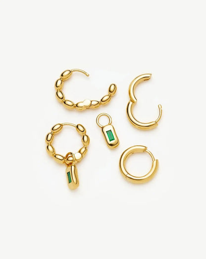 The Destination Hoop Set | 18k Gold Plated Earrings Missoma