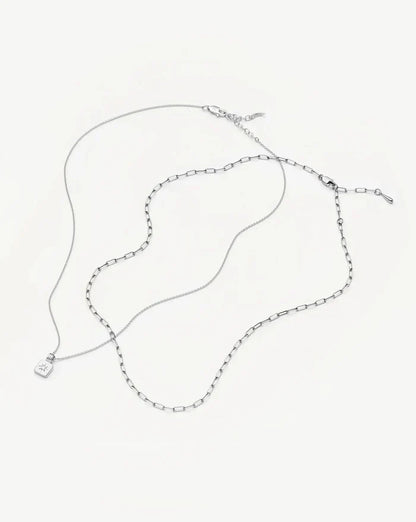 The Effortless Necklace Set | Platinum Plated Necklaces Missoma