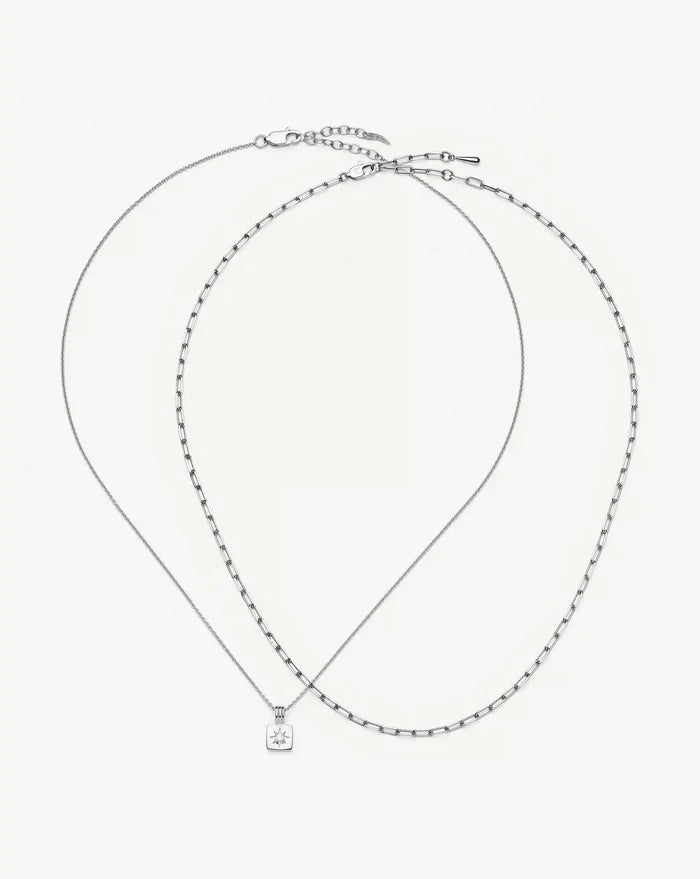 The Effortless Necklace Set | Platinum Plated Necklaces Missoma