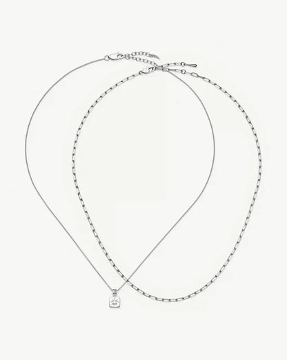 The Effortless Necklace Set | Platinum Plated Necklaces Missoma