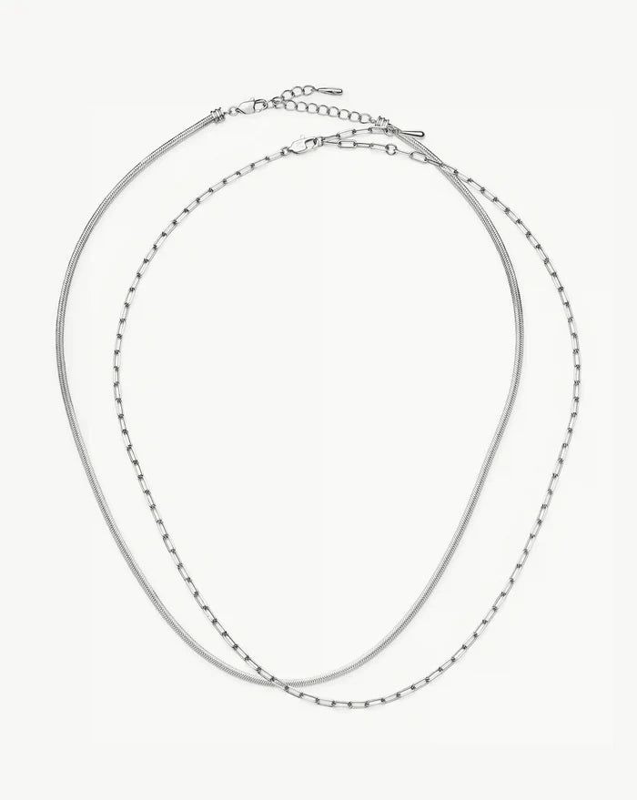 The Go-To Necklace Set | Platinum Plated Necklaces Missoma