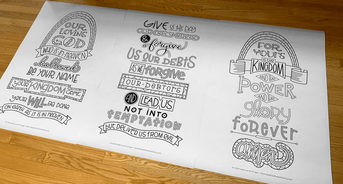 Coloring posters to go with Lord's Prayer curriculum