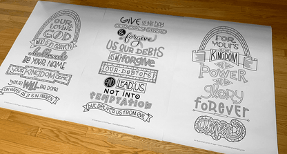 Coloring posters to go with Lord's Prayer curriculum