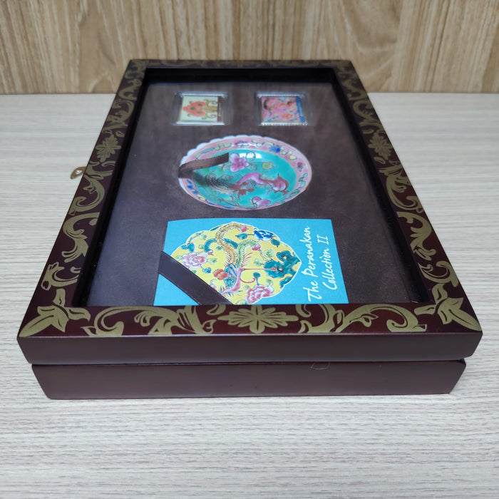 The singapore mint saucer with stamp collectable