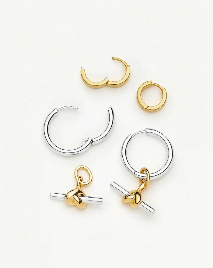 The T-Bar Earring Set | 18k Gold Plated, Silver Plating on Brass Earrings Set Missoma
