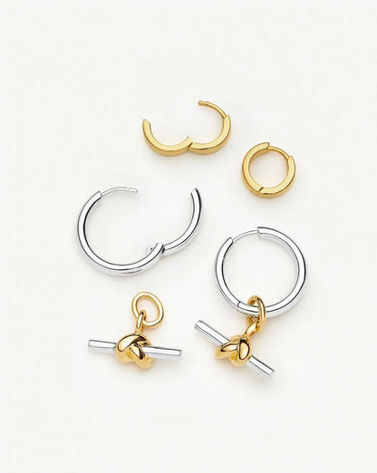 The T-Bar Earring Set | 18k Gold Plated, Silver Plating on Brass Earrings Set Missoma