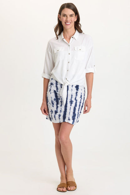 Wearables Trace Allover Ruched Pull-On Mini Skirt