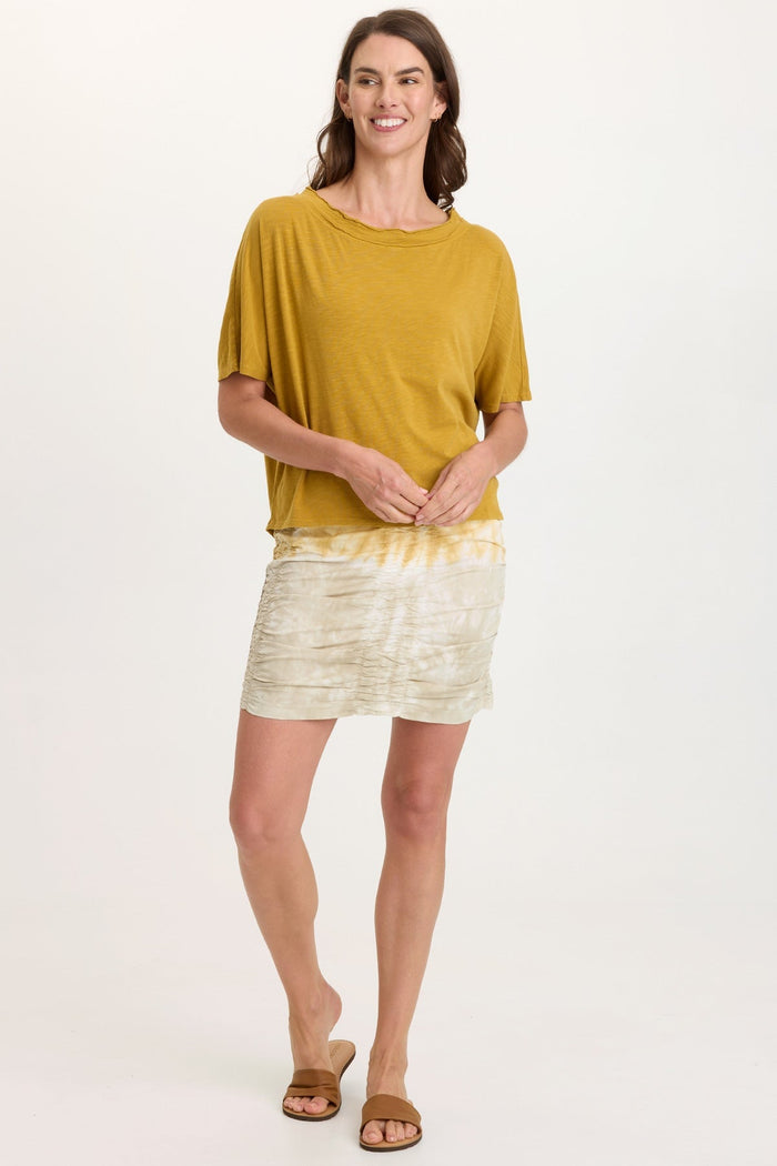 Wearables Trace Allover Ruched Pull-On Mini Skirt