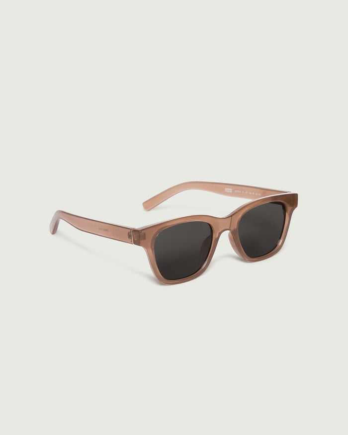 Sable::Theo Sunglasses square brown plastic front diagonal
