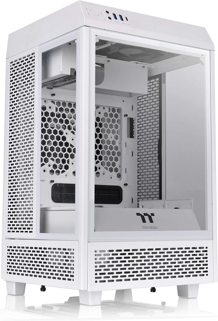 Thermaltake Tower 100 Snow Edition Tempered Glass Mini Tower Computer Chassis For Mini ITX
