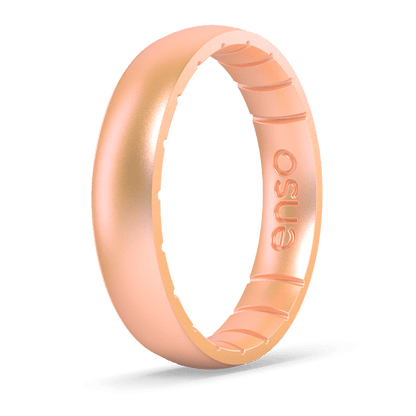 Aura Classic Thin Silicone Ring - Peachglow