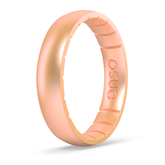 Aura Classic Thin Silicone Ring - Peachglow