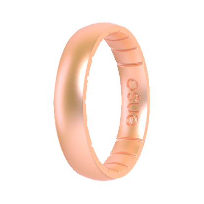 Aura Classic Thin Silicone Ring - Peachglow