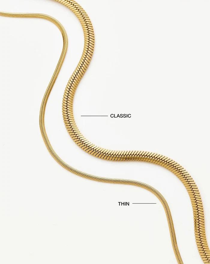 Thin Snake Chain Necklace | 18k Gold Plated Necklaces Missoma