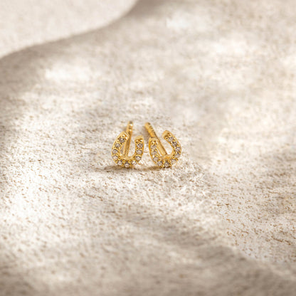 Tiny Horseshoe Studs