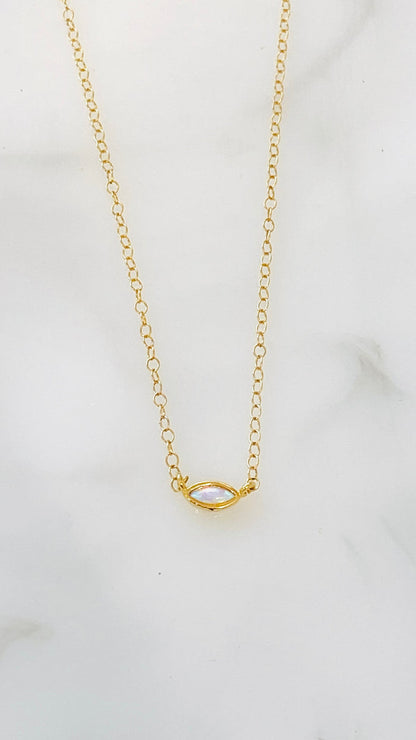 Tiny Opal eye necklace