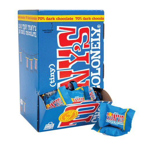 Tony's Chocolonely Dark Chocolate Tiny Candy Bars - 100 Count