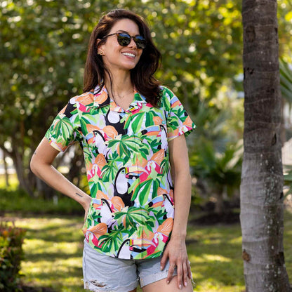 RSVLTS RSVLTS Women's Short Sleeve Shirt Toucan Do It – Women's KUNUFLEX Short Sleeve Shirt Toucan Do It – Women's KUNUFLEX Short Sleeve Shirt