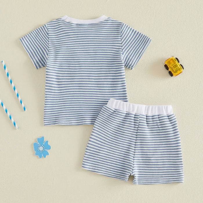 TRACTOR Striped Waffle Knit Outfit