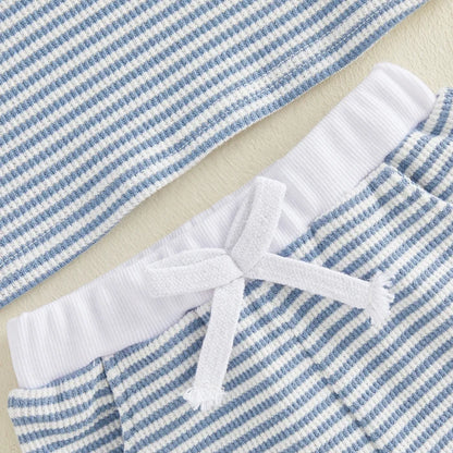 TRACTOR Striped Waffle Knit Outfit