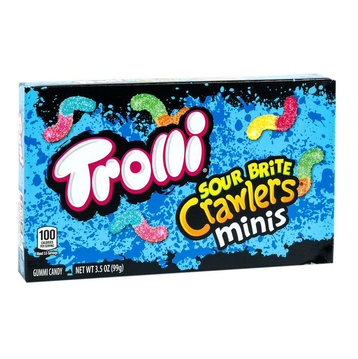 Trolli Mini Sour Brite Crawlers Gummy Candy Theater Box - 12 Count