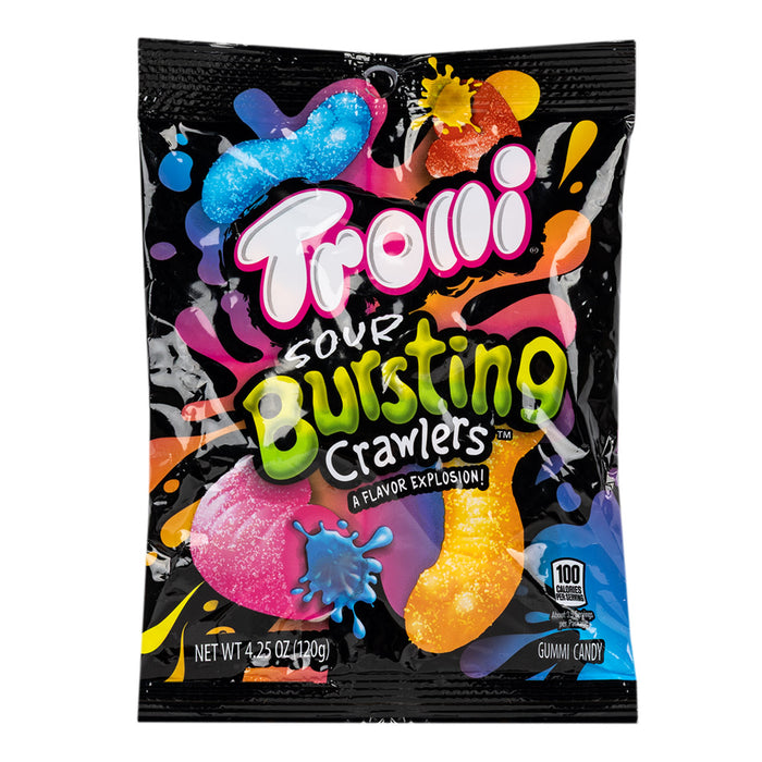 Trolli Sour Bursting Crawlers Gummy Candy Peg Bags - 12 Count