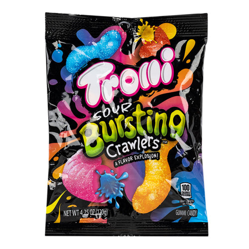 Trolli Sour Bursting Crawlers Gummy Candy Peg Bags - 12 Count