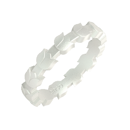 Tulip Stackable Silicone Ring - Metallic Pearl