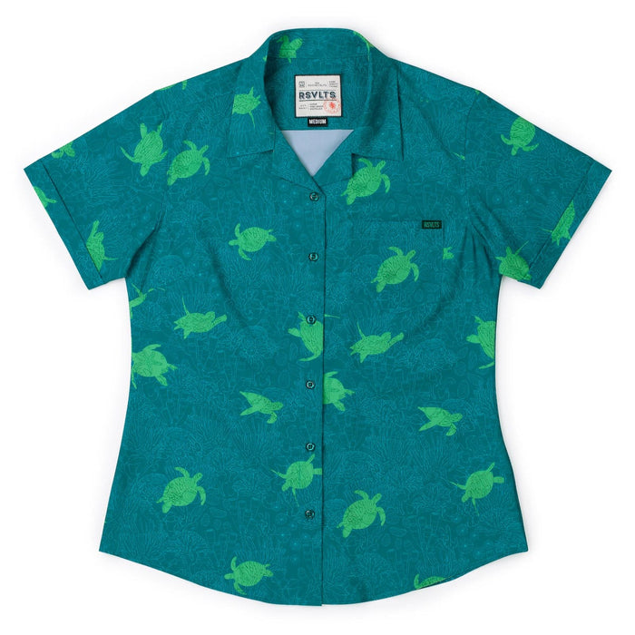 RSVLTS XS RSVLTS Women's Short Sleeve Shirt Turtle Tide – Women's KUNUFLEX Short Sleeve Shirt Turtle Tide – Women's KUNUFLEX Short Sleeve Shirt