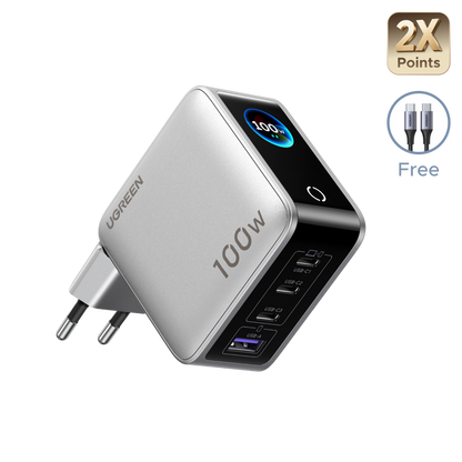 UGREEN Nexode Pro Smart Display Charger (100W, 4-Port, GaN)